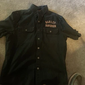 Harley Davidson Official Motorclothes Mens M Button Up Long Sleeve Shirt - Picture 1 of 6