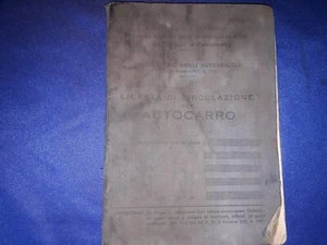 Licenza di circolazione Autobianchi Visconteo 55 N anno 1956 con foglio compleme - Picture 1 of 6