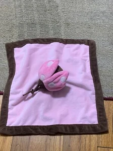 Tiddliwinks Pink & Brown Ladybug Lady Bug Baby Girl Security Blanket Lovey  - Picture 1 of 3