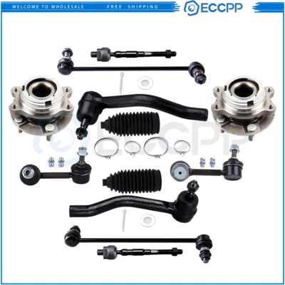 12x Front Tie Rod Sway Bar Pinion Bellow For 07 08 09 10 11 12-13 Nissan Altima Foto 1 de 4