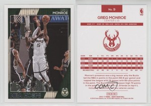 2016-17 Panini NBA Hoops Red Back Greg Monroe #9