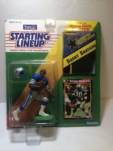 Kenner Starting Lineup Barry Sanders NFL Detroit Lions 1992 Ausgabe - Bild 1 von 4