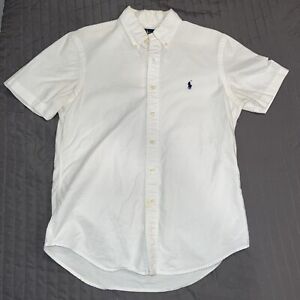 Polo Ralph Lauren Button Down Up Shirt Adult S White Clayton Textured Mens