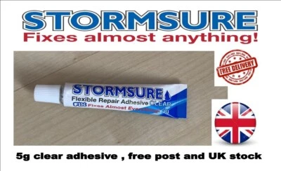 Stormsure flexible repair adhesive 5g Clear rips tear cabriolet hood NEW  - Image 1 of 3