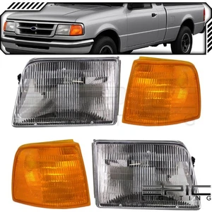 Combo 4-Piece Headlight Turn Signal Lights fit FORD 93-97 RANGER - Picture 1 of 4