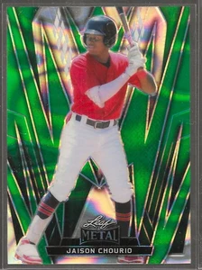 2024 Leaf Metal Pre-Production Proof Jaison Chourio #34 Green Lava 1/1 - Picture 1 of 3