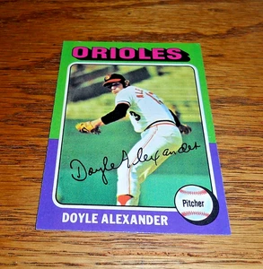 RARE 1975 Topps #491 Error Blank Back Proof Doyle Alexander BALTIMORE ORIOLES - Picture 1 of 3