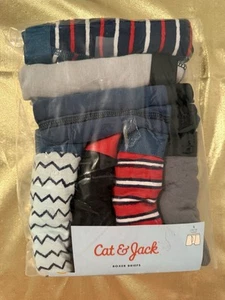 NWT Cat & Jack 7 Pack 100% Cotton Boxer Briefs Multi Colors Size Large 10-12 - Picture 1 of 4