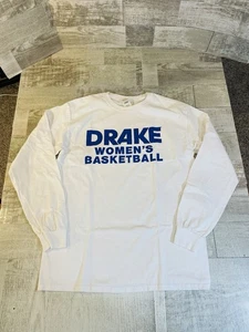 T-shirt Drake University Bulldogs donna basket adulto media bianca manica lunga - Foto 1 di 7