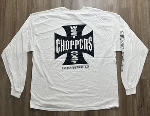 Vintage Y2K West Coast Choppers White  Long Sleeve Shirt Size 3XL - Picture 1 of 9