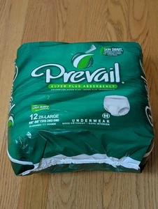 Prevail Skin Smart Adult Daily Disposable Underwear XXL Super Absorbency 12 Ct - Picture 1 of 3
