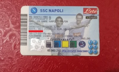 ABBONAMENTO CALCIO NAPOLI 2008/2009 TRIBUNA POSILLIPO B - Immagine 1 di 2
