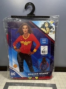 Wonder Woman Adult Large Fits Size 14-16 Costume Shirt Cape DC Comics Rubies NEW - Picture 1 of 9