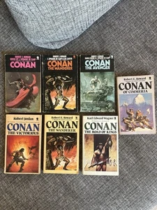 7x Vintage Robert E. Howard, Conan Paperback Book Bundle Lot - Picture 1 of 6