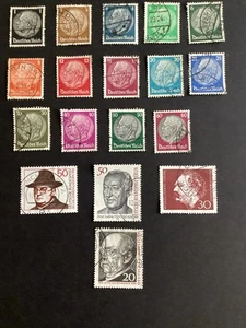 GERMANY STAMPS 1932/33 PRES VON HINDENBURG PLUS 4 OTHER DIGNITARIES. USED. - Picture 1 of 1