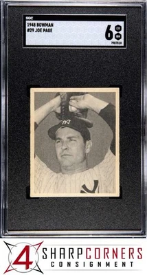 1948 BOWMAN #29 JOE PAGE RC YANKEES POP 14 SGC 6 SET BREAK - Image 1 of 4