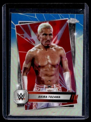 2025 Topps Chrome WWE Red & Blue Refractor Akira Tozawa #71 - Image 1 of 2
