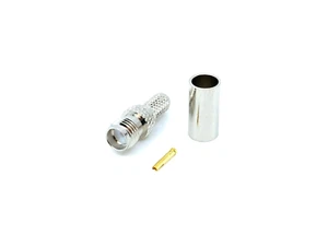 10pcs RF Coax Connector SMA Female Crimp Nickel Plated RG58 RG141 LMR195 - Picture 1 of 3
