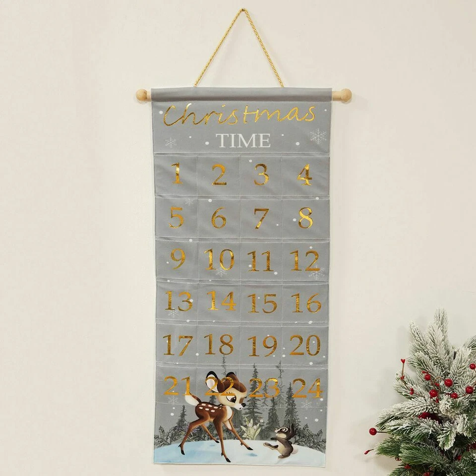 BAMBI CHRISTMAS FABRIC ADVENT CALENDAR COUNTDOWN TO CHRISTMAS WIDDOP & CO - Image 1 of 1