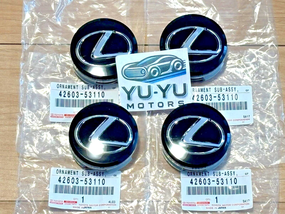 Lexus Genuine IS350 RC-F Black Wheel Center Cap 4 Pieces Set 42603-53110 OEM JDM Foto 1 de 4