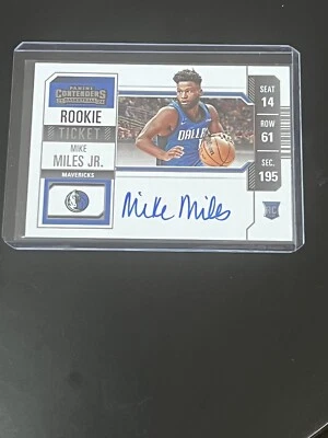 2023 Panini Contenders ROOKIE TICKET AUTO MIKE MILES JR MAVERICKS SP - Image 1 of 2