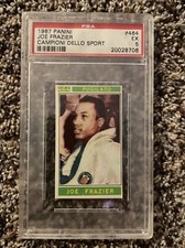 1967-68 JOE FRAZIER RC ROOKIE CAMPIONI DELLO SPORT PANINI #464 PSA 5