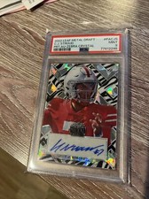 2022 LEAF METAL DRAFT ZEBRA CRYSTAL C.J. STROUD AUTO /5 PSA 9 Pop 1 ! CJ 2/5