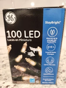 GE 100 StayBright LED Miniature Warm White Christmas String Lights - Picture 1 of 2