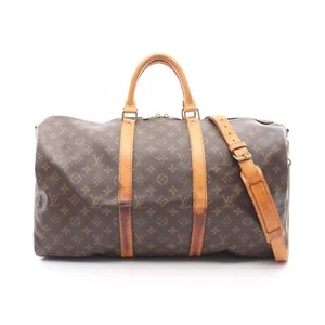 LOUIS VUITTON Keepall Bandouliere 50 crossbody Handbag M41416 Monogram UsedLV - Picture 1 of 12