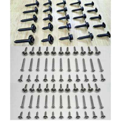 25 BLACK & 66 CHROME INTERIOR SCREWS! FOR DODGE TRUCK/VAN/WAGON CHRYSLER ETC - Image 1 of 4