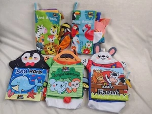 5 iPlay iLearn Plush Books Flying Farm Jungle Animals Soft Cloth Touch 6months+ - Picture 1 of 11