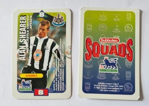 ALAN SHEARER NEWCASTLE UNITED SUBBUTEO SQUADS FOOTBALL CARD 1996 - Picture 1 of 1