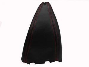 Para DAEWOO MATIZ 1998-2008 Fuelle Palanca de Cambio Piel - Costuras en Rojo - Picture 1 of 1