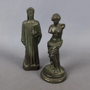 Antimon Figuren Dante Alighieri und Venus von Milo Skulpturen Vintage Xx Sec. - Bild 1 von 15