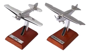 Set 2 Airliners Silver plated Focke Lockheed 1:200 PLANE AIRCRAFT MODEL SPL09 - Picture 1 of 2