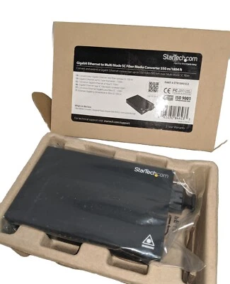 Convertidor de medios de fibra multimodo StarTech ET91000SC2 Gigabit Ethernet SC 550m Foto 1 de 4