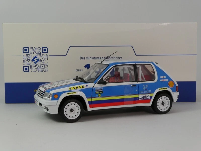 SOLIDO COMPETITION 1 18 AUTO PEUGEOT 205 1.9L MK1 RALLY 1990 SCHWAB S1801716