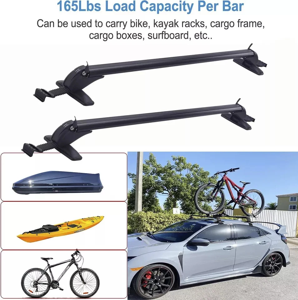 For Hyundai Elantra 4-DR Car Roof Rack Cross Bar 43.3" Luggage Carrier Aluminum Foto 1 de 4