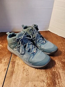 KEEN Explore Mid WP Shoes Womens 8 Waterproof Trekking Low Boot Aqua Green EUC - Picture 1 of 11