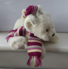Daisy Chain Press Russ Berrie Polar Bear Mother & Baby Cub Soft Plush Cuddly Toy