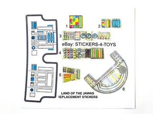 Kenner LAND OF THE JAWAS PLAYSET Vintage Star Wars replacement Sticker + BONUS