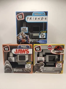 Tiny TV Classics Jurassic Park, Friends, Mini Television With Remote New In Box - Picture 1 of 4