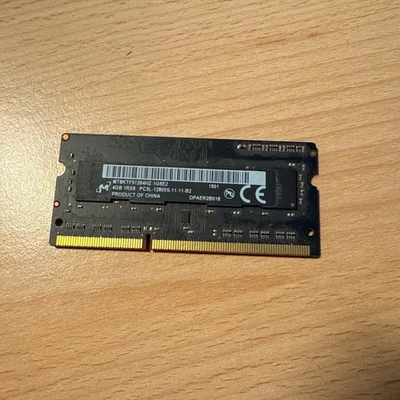 Micron 4GB 1Rx8 MT8KTF51264HZ-1G6E1 DDR3 PC3L-12800S Laptop Memory - Image 1 of 2