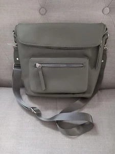 Women's Papaya Grey Handbag With Detachable Fabric Shoulder/Crossbody Strap. New - Picture 1 of 7