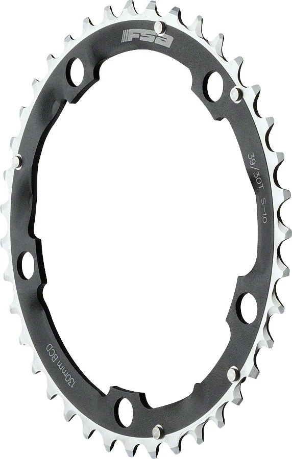Full Speed Ahead Pro Road Triple Chainring 39t 130 BCD 10-Spd Aluminum N-10 Blk - Image 1 of 1