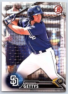 2016 Bowman Draft Michael Gettys San Diego Padres #BD-185 - Picture 1 of 2