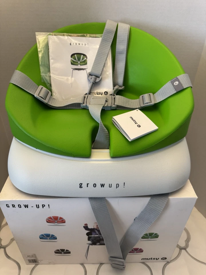 Mutsy 长大了! 幼儿椅石灰绿色全新带盒 — 第 1/3 张图片