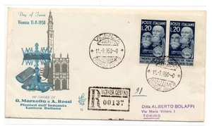 Lanieri coppia su busta FDC Venetia Racc. - Imagen 1 de 1