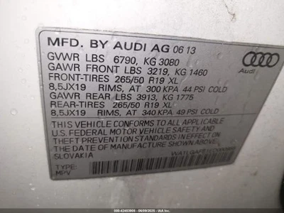 2014 Audi Q7 Front Windshield Wiper Motor OEM 4L1955023F Used 82K Miles - Image 1 of 4