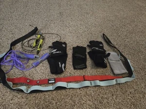 womens workout Lot 3 Pairs Kickboxing Gloves, Resistance Band, Jump Ropes Etc. - Picture 1 of 11